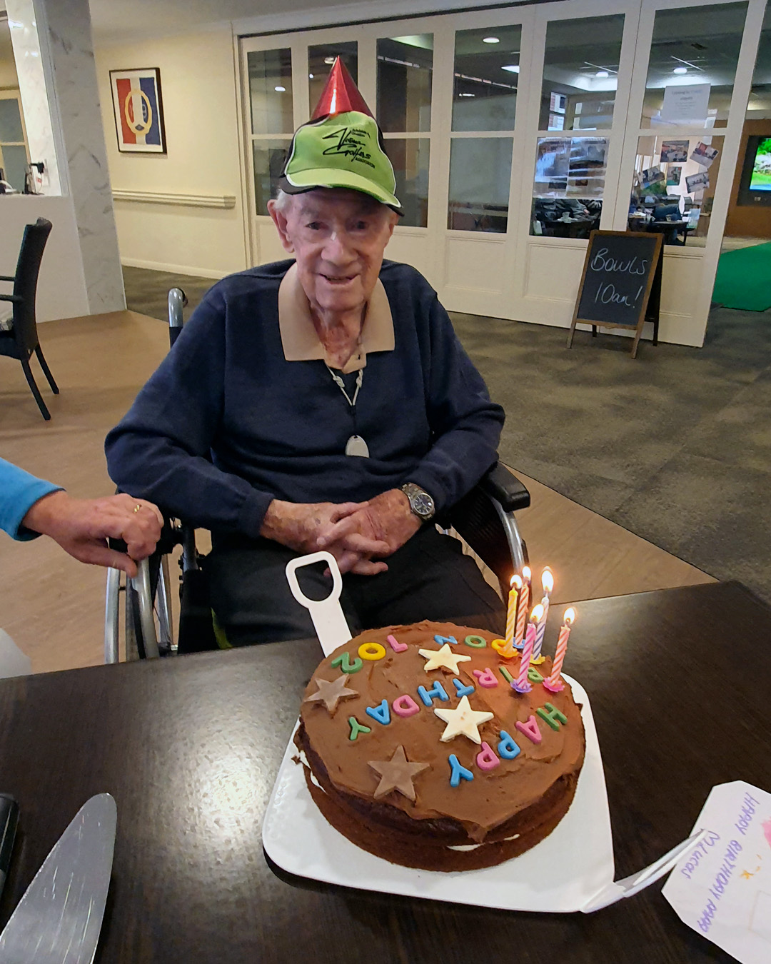 World War II veteran, Donald Looker celebrating his 102nd birthday
