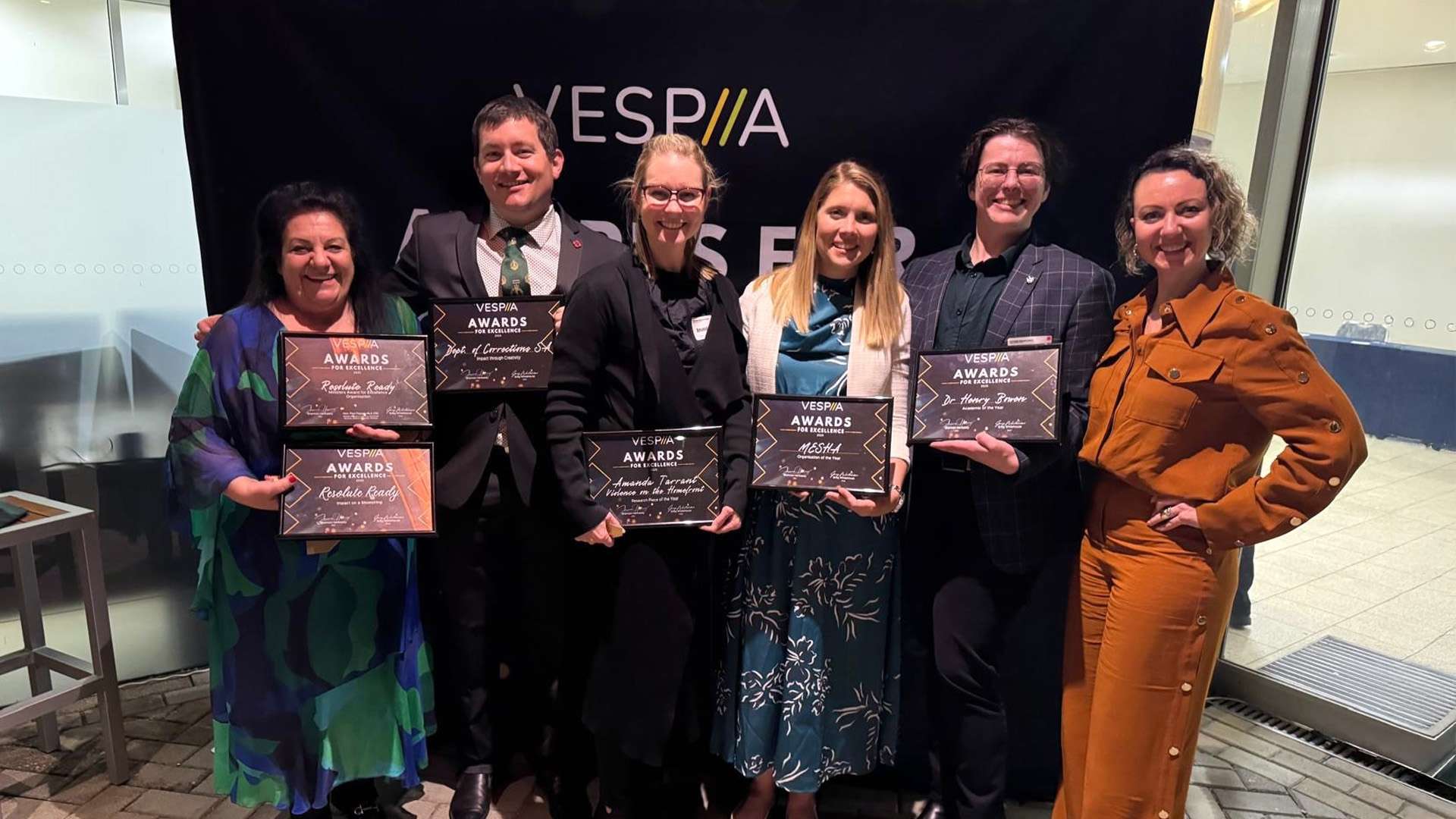 South Australian recipients at the 2025 Vespia Awards