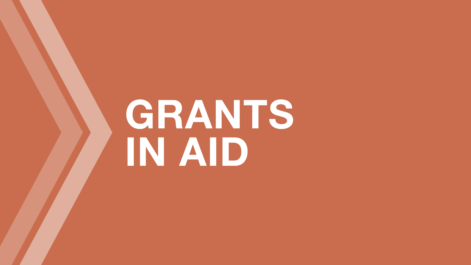 Grants in Aid written in white on an orange background